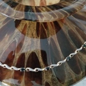 Vintage 925 China Silver Eternity Bracelet